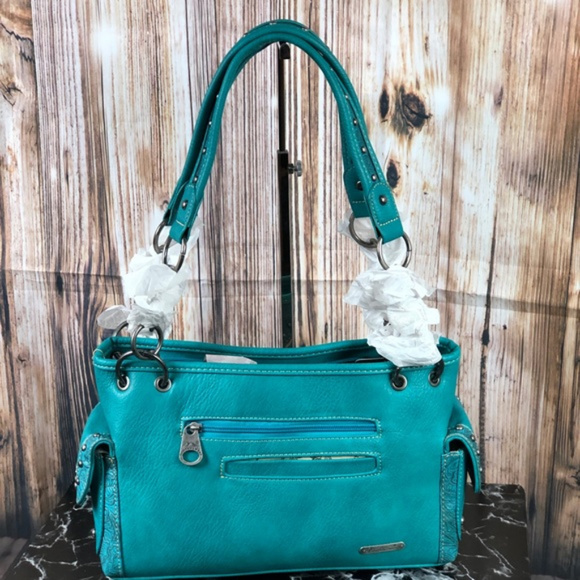 Montana West Buckle Collection Satchel - Picture 5 of 5